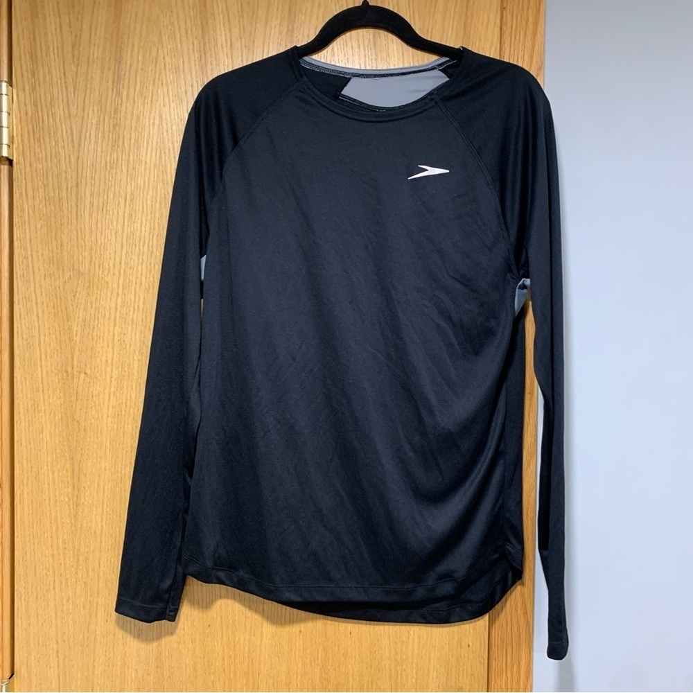 Speedo Men's Long Sleeve Swim Shirt in Black - Size Small